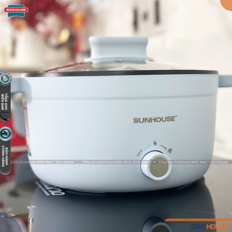 Nồi lẩu điện 3.5L lòng nồi INOX -  Sunhouse SHD4528 - 1200W